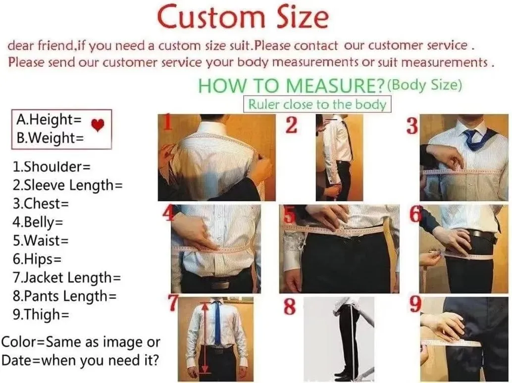 Men's 3 Piece Suit Slim Fit Double Breasted Tuxedo for Men Formal Wedding Prom Suits Blazer Vest Pants