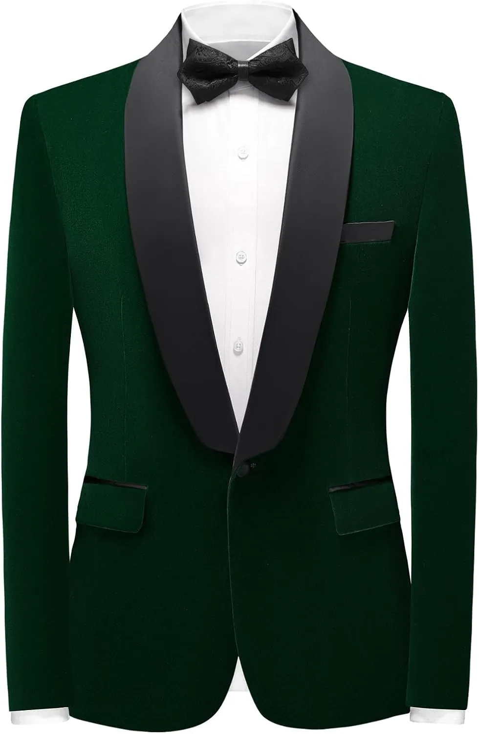 Mens 3 Piece Velvet Slim Fit Suit Tuxedo Suits Shawl Collar One Button Wedding Dinner Prom Jacket Vest Pants Suit Set