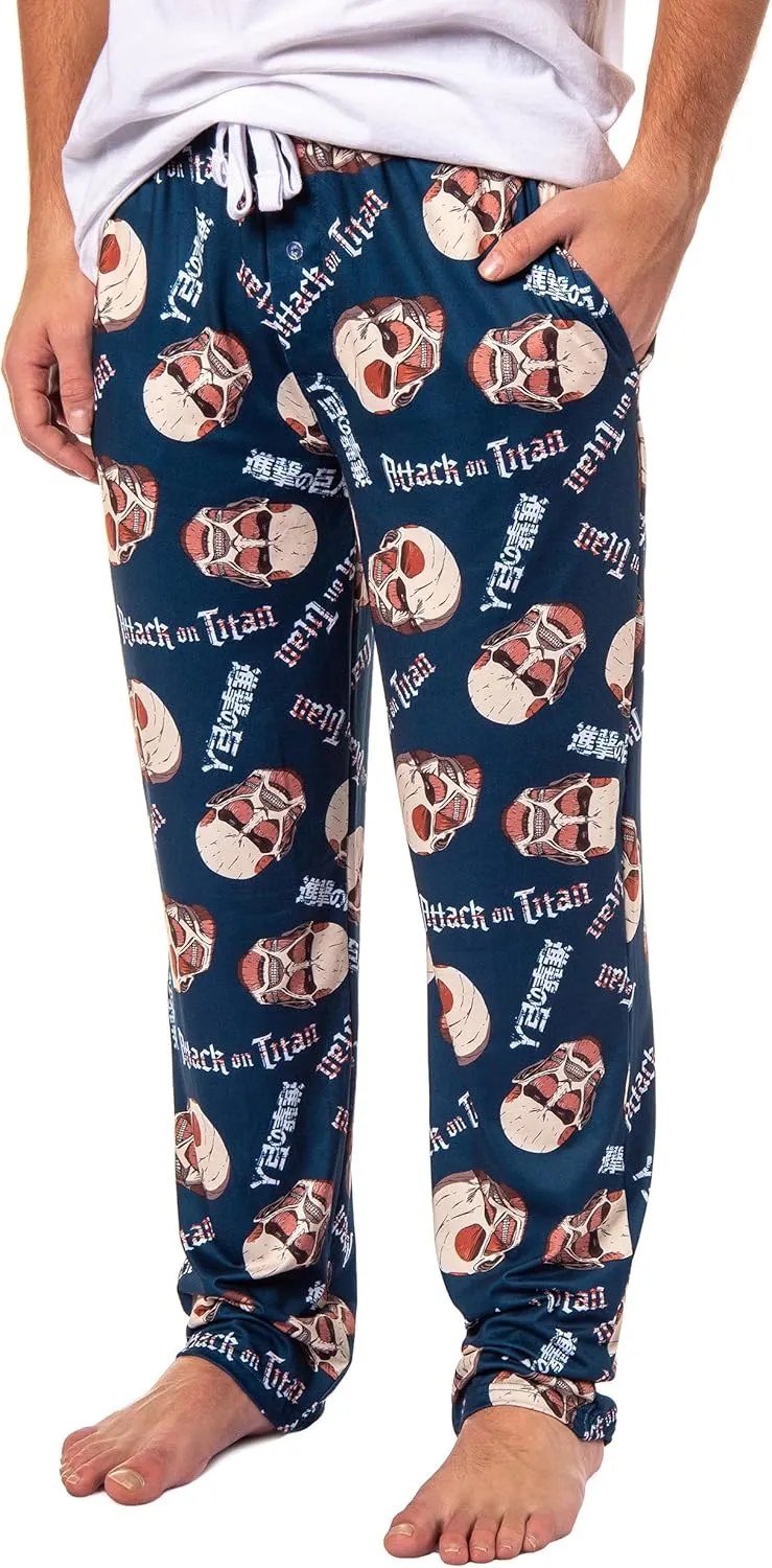 Men's Attack On Titan Manga Merch Pajama Pants Colossal Titan Anime Adult Sleep Pants
