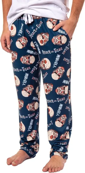 Men's Attack On Titan Manga Merch Pajama Pants Colossal Titan Anime Adult Sleep Pants