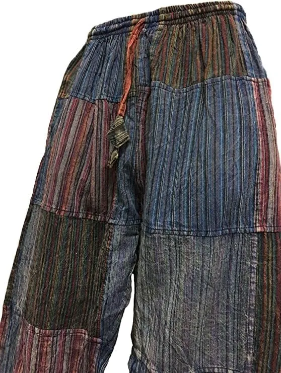 Men's Bohemian Vintage Hippie Alibaba Yoga Patchwork Harem Pants