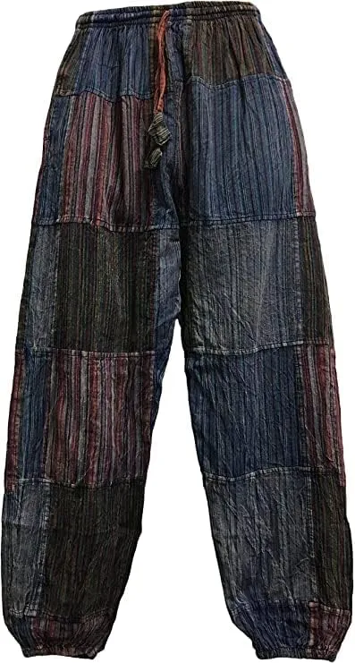 Men's Bohemian Vintage Hippie Alibaba Yoga Patchwork Harem Pants