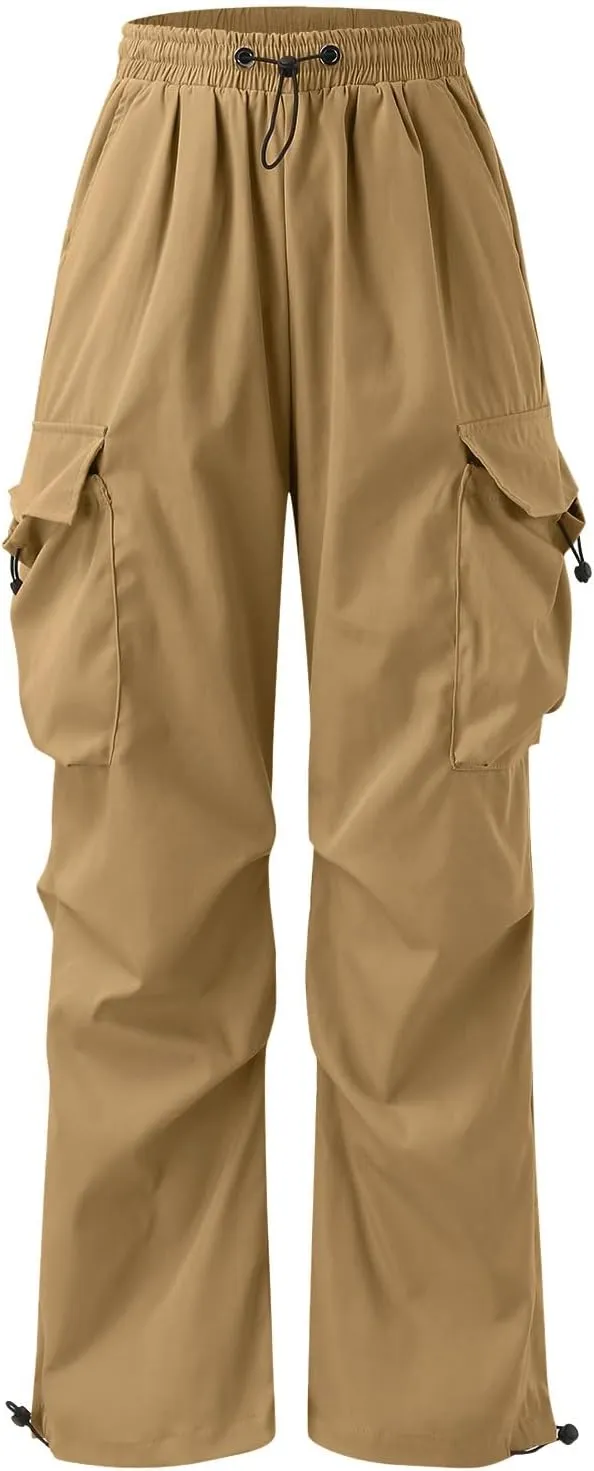 Mens Cargo Pant Casual Work Pant Elastic Waist Cotton Cargo Joggers Men with Multiple Pockets