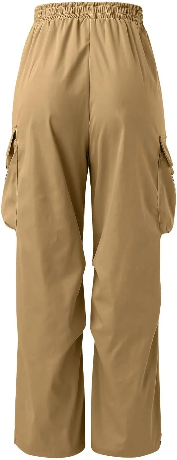 Mens Cargo Pant Casual Work Pant Elastic Waist Cotton Cargo Joggers Men with Multiple Pockets