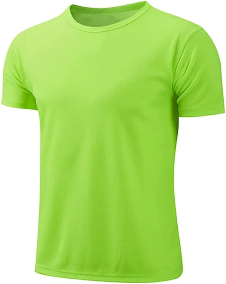 Mens Short Sleeve Top Oversized Solid T-Shirt Casual Soild Shirt Quick Drying Gym
