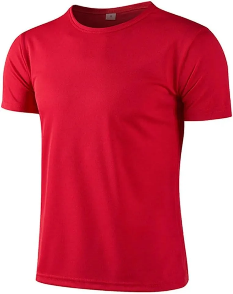 Mens Short Sleeve Top Oversized Solid T-Shirt Casual Soild Shirt Quick Drying Gym