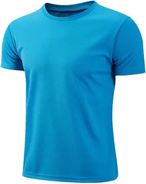 Mens Short Sleeve Top Oversized Solid T-Shirt Casual Soild Shirt Quick Drying Gym