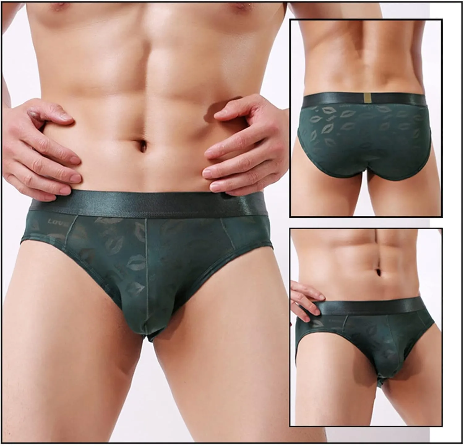 Men's Stretch Underwear Support Briefs Wide Waistband Multipack Y Briefs for Men