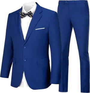 Mens Suits Slim Fit Prom Homecoming Suit for Men Wedding Business Tux Outfit 2 Piece Suit Jacket Blazer Pants Set