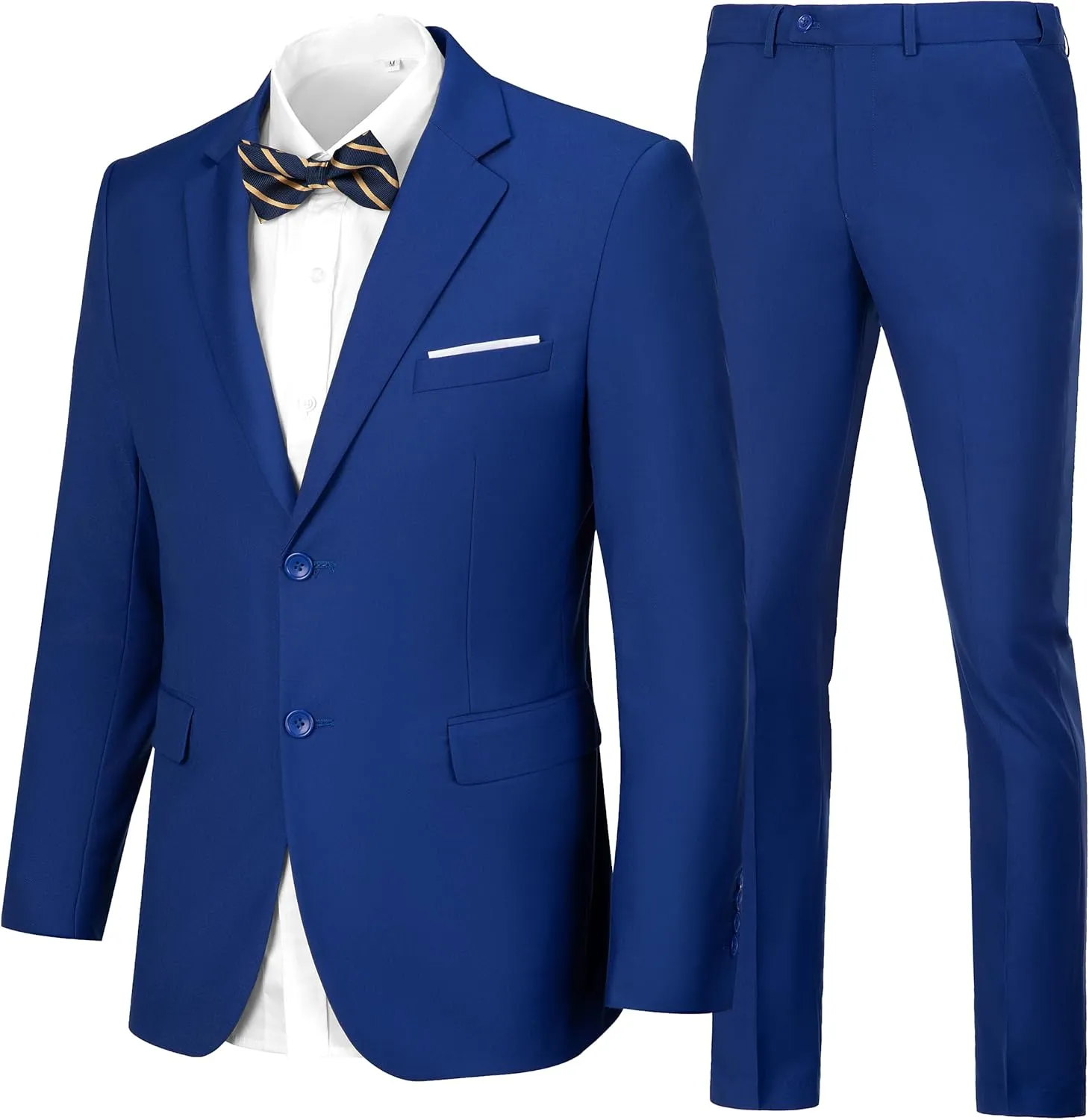 Mens Suits Slim Fit Prom Homecoming Suit for Men Wedding Business Tux Outfit 2 Piece Suit Jacket Blazer Pants Set