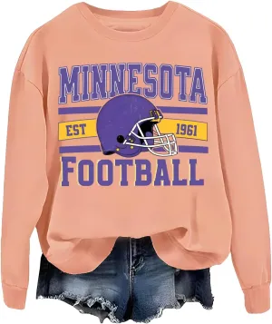 Minnesota Football Sweatshirt, Vikings Sweatshirt, Vikings Crewneck Sweatshirt, Minnesota Football Hoodie