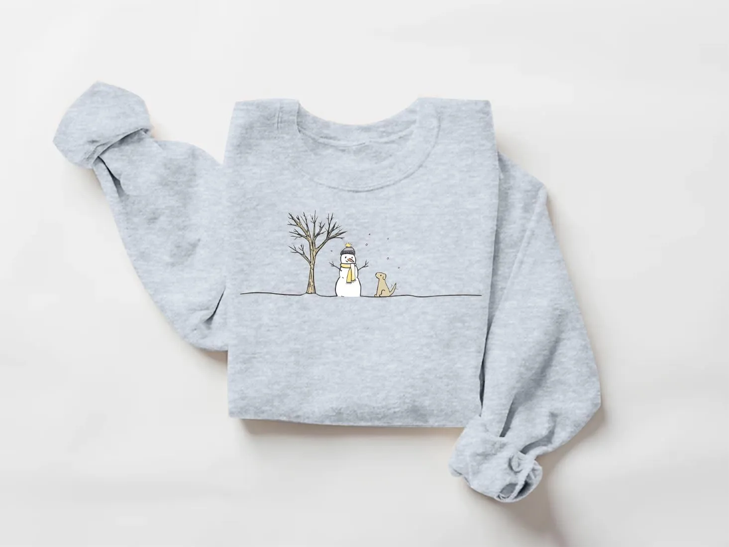 MOUSYA Snowman Sweatshirts for Women Christmas Snowman Sweatshirt Meryy Christmas Pullover Winter Lightweight Top