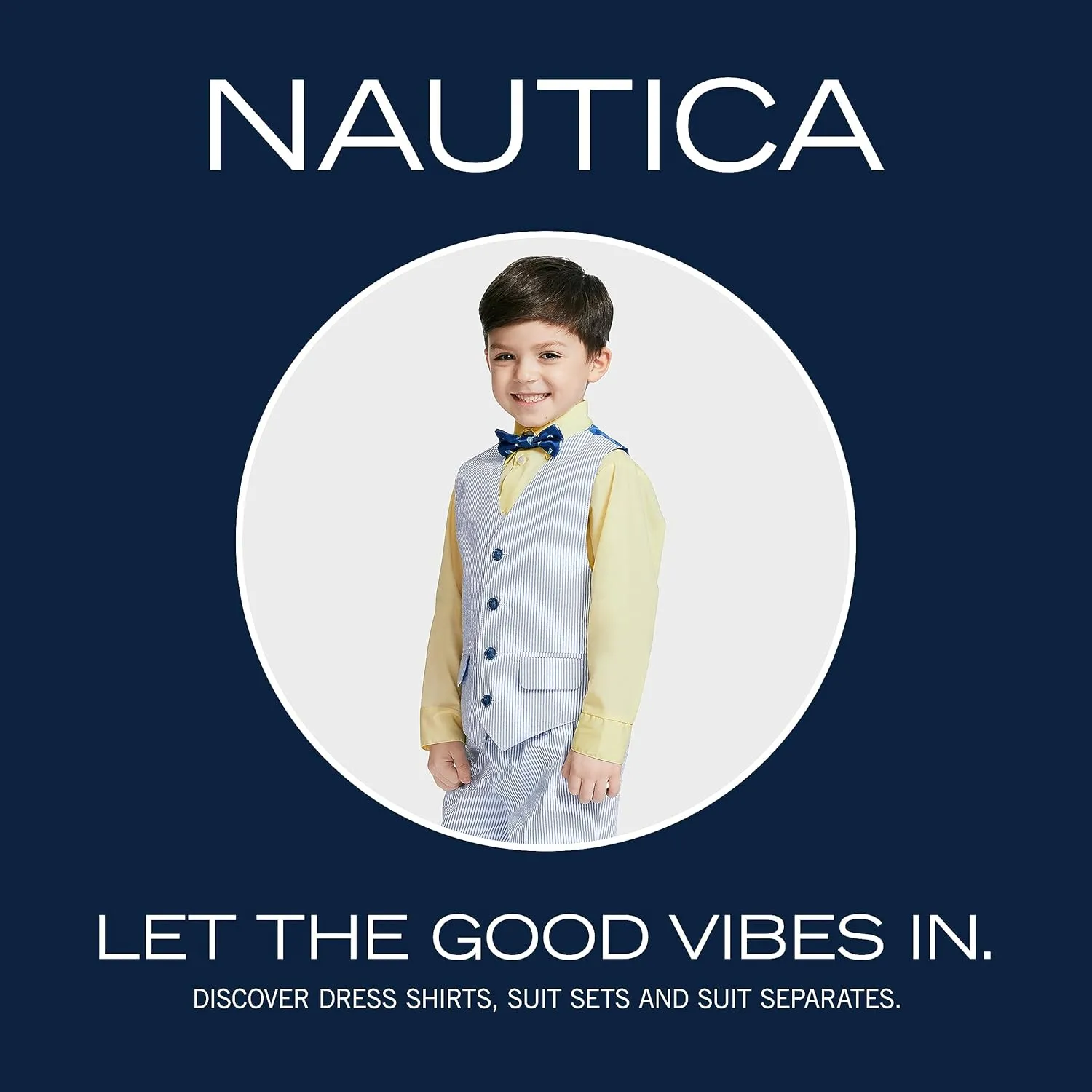 Nautica Baby Boys' 4-Piece Suit Set with Dress Shirt, Jacket, Pants, and Tie