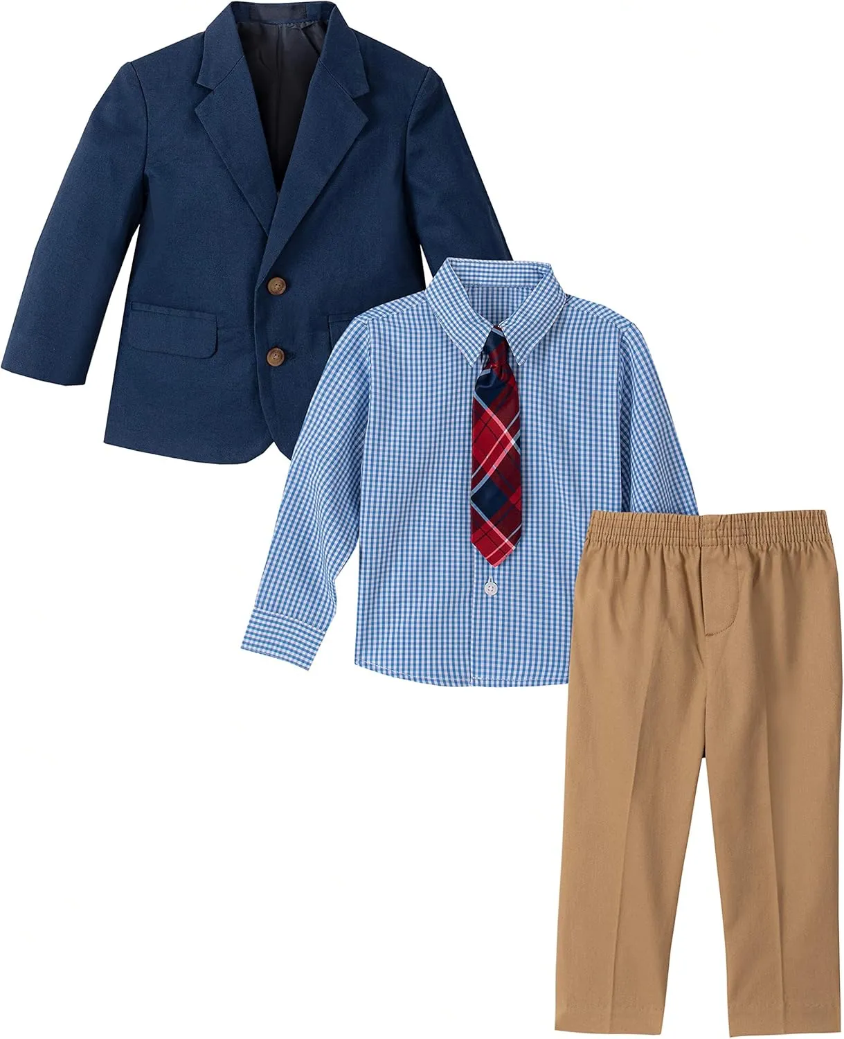 Nautica Baby Boys' 4-Piece Suit Set with Dress Shirt, Jacket, Pants, and Tie