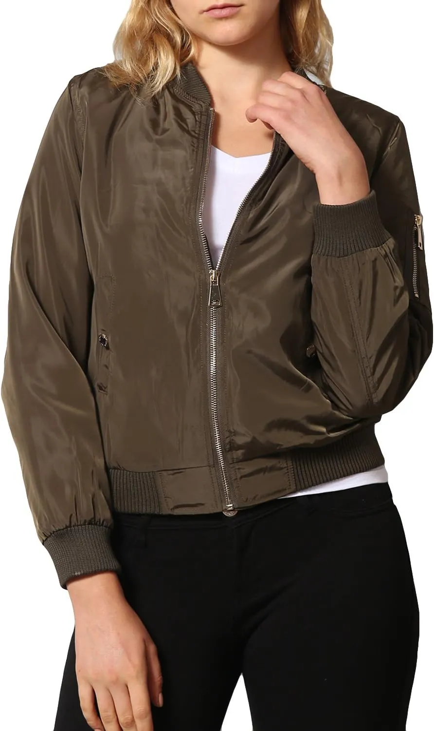 NE PEOPLE Womens Classic Quilted Various Styles Bomber Jacket Coat (S-3XL)
