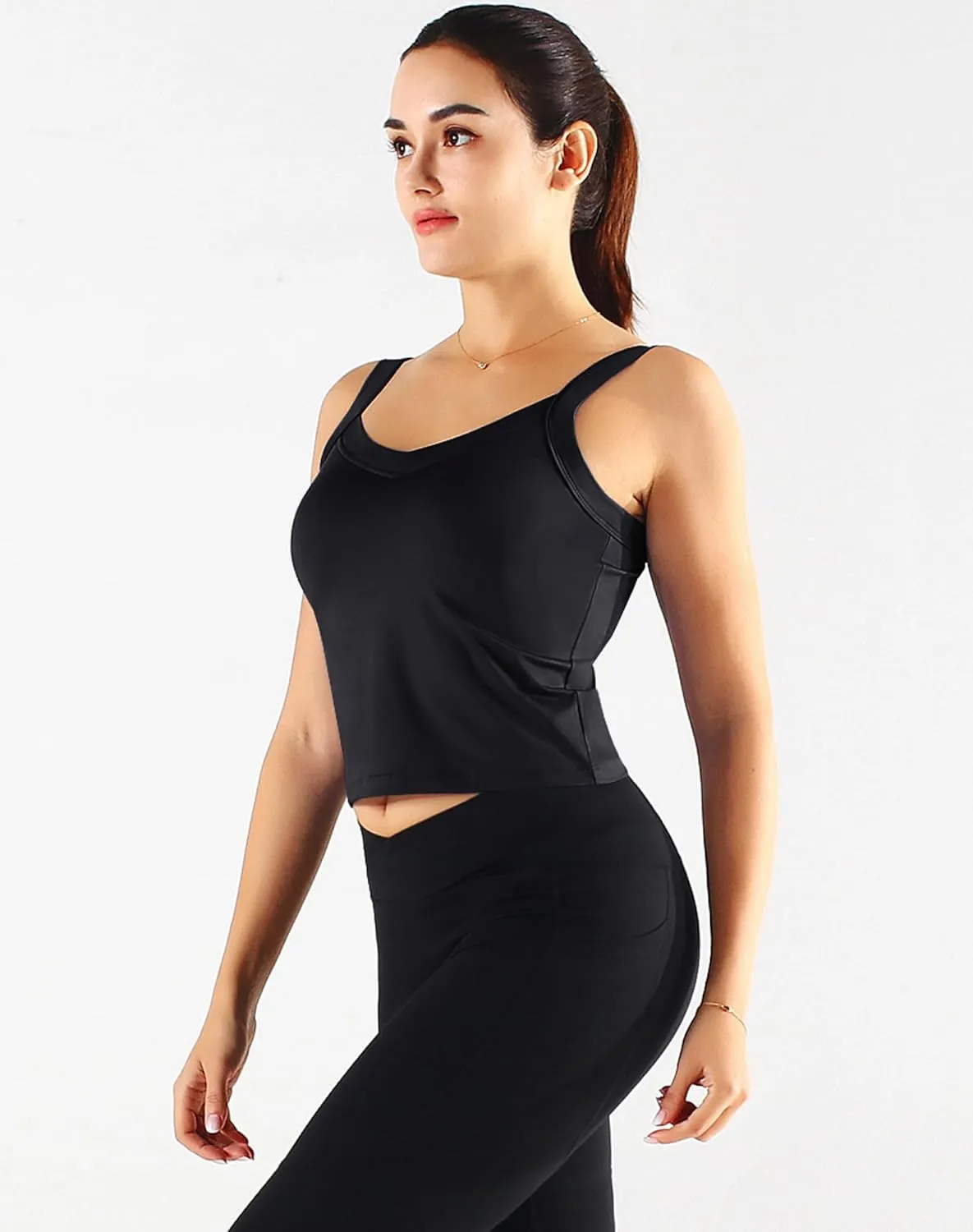 NELEUS Women's 3 Pack Athletic Compression Tank Top with Sport Bra Running Shirt