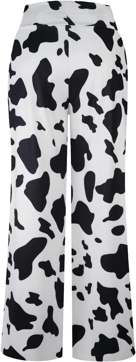 NEWCOSPLAY Women's Comfy Pajama Pants Casual Drawstring Palazzo Lounge Wide Leg Pants