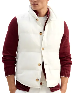 Off White Padded Chevron Vest