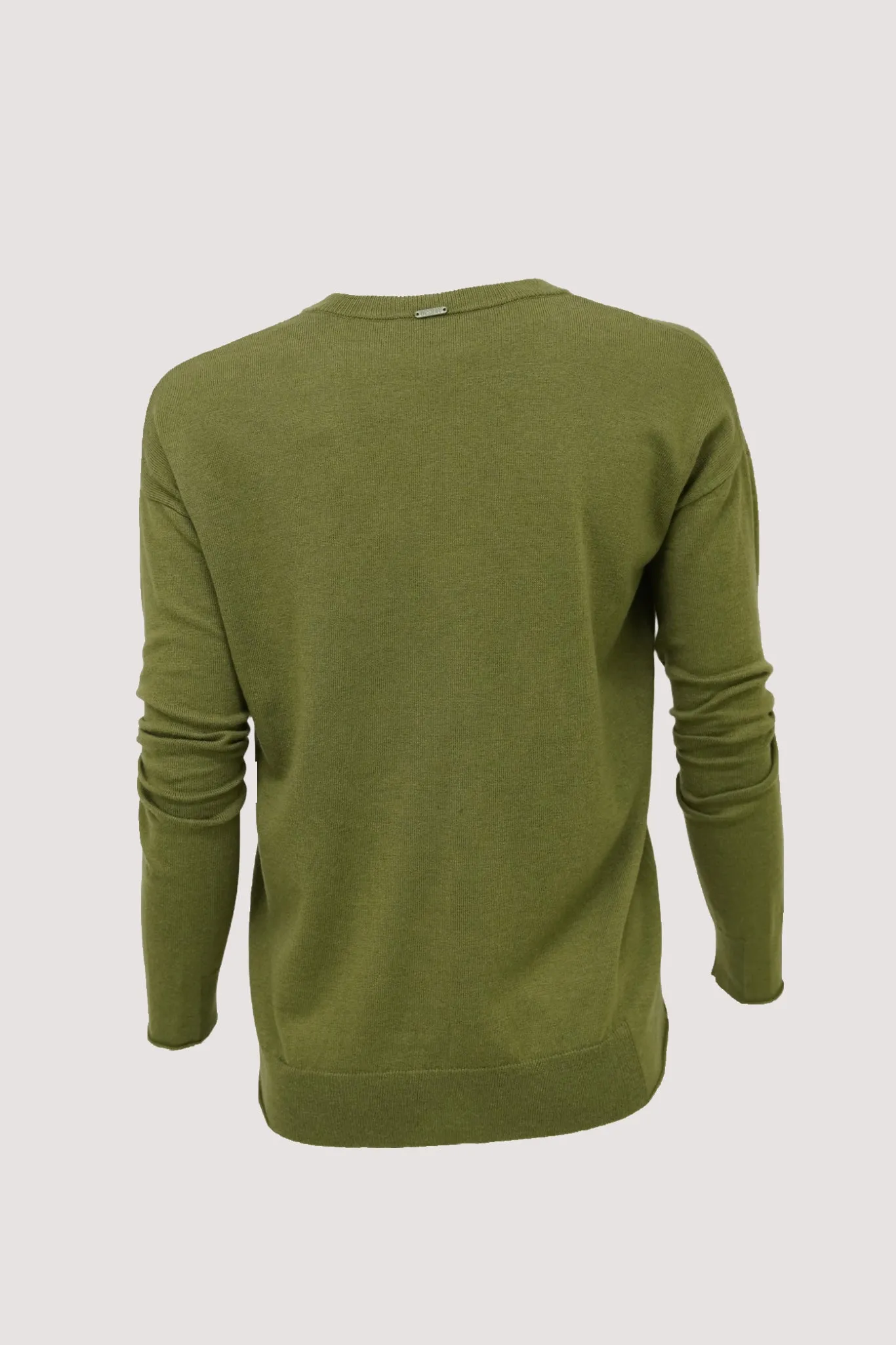 Olive Leaf V Neck Pullover