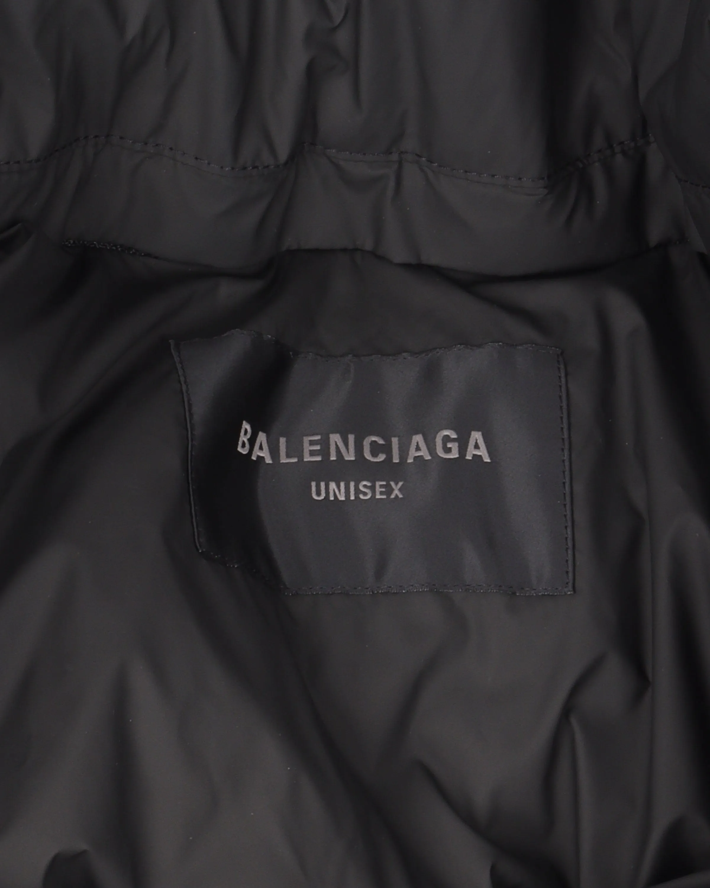 Oversized Logo Printed Padded Vest