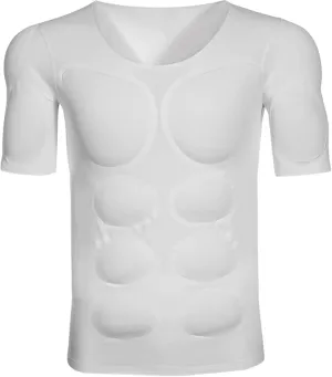 Padded Muscle Shirt Adult Fake Chest Shaper Shoulders Suit Men Invisible Enhancer Simulation Costume