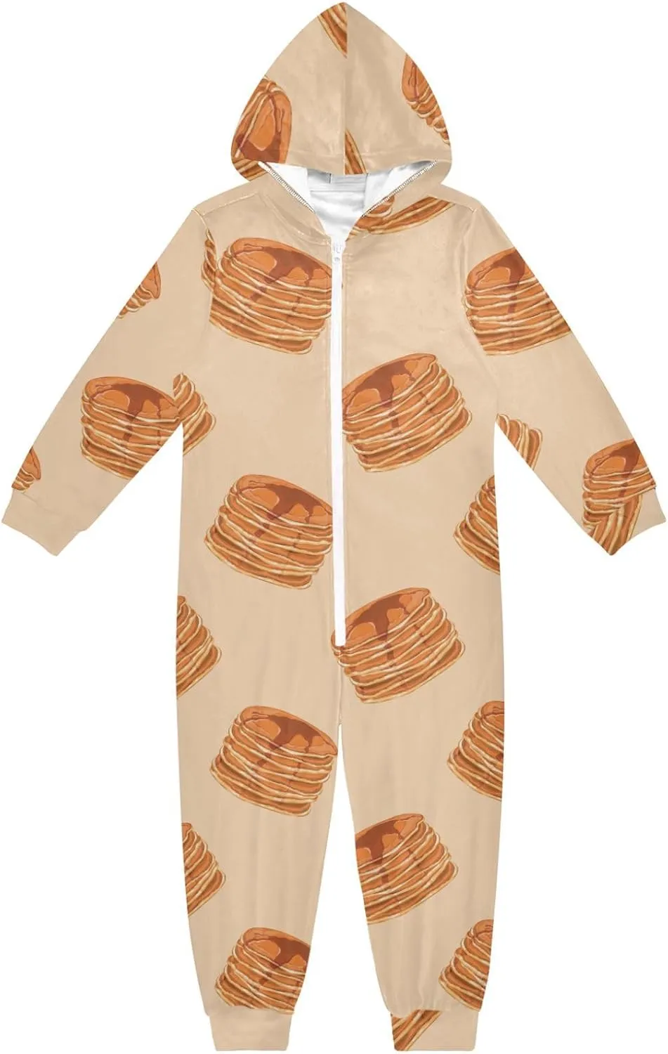 Pigsaly Hooded Jumpsuits Pancakes Honey Boys' Pants Cute Cake Girls' Jumpsuits Rompers For Children Kids Gifts 5-6Y