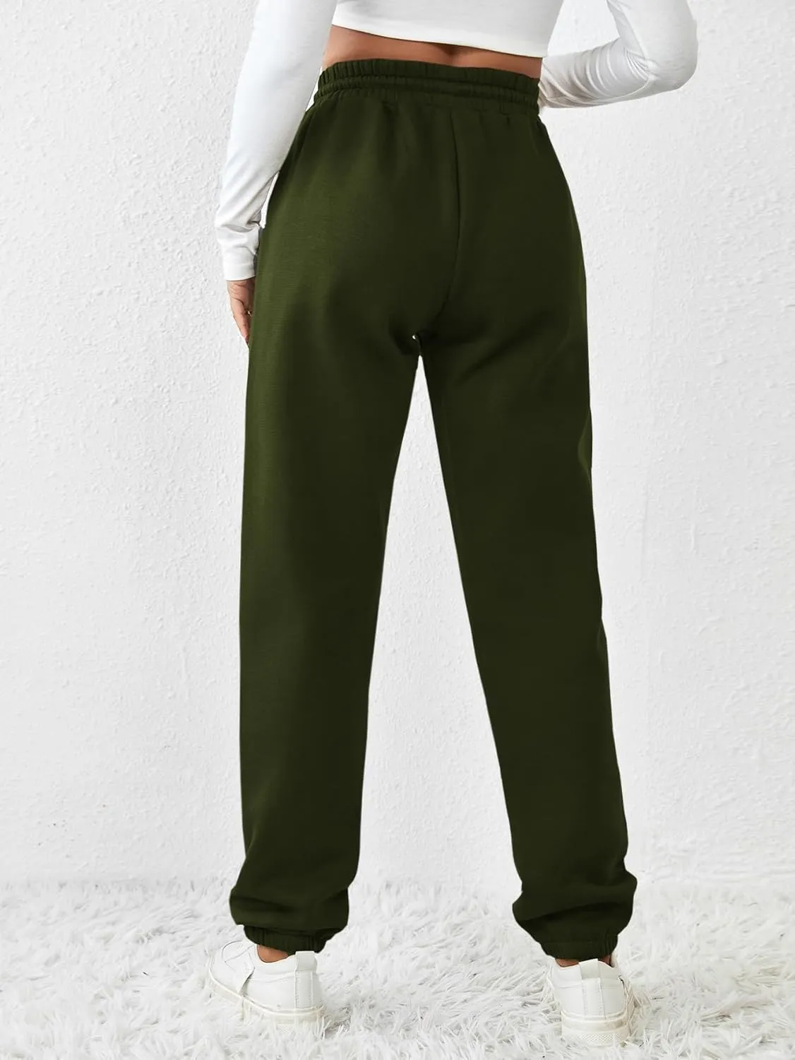PINSPARK Women's Fleece Lined Sweatpants Winter Joggers Athletic Pants Casual Thick Warm Trousers Pockets