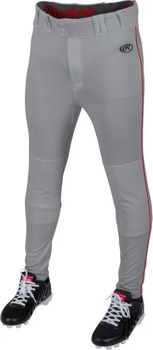 Rawlings Men's Launch Series Baseball Pant | Jogger Fit | Adult Sizes | Solid & Piped Options