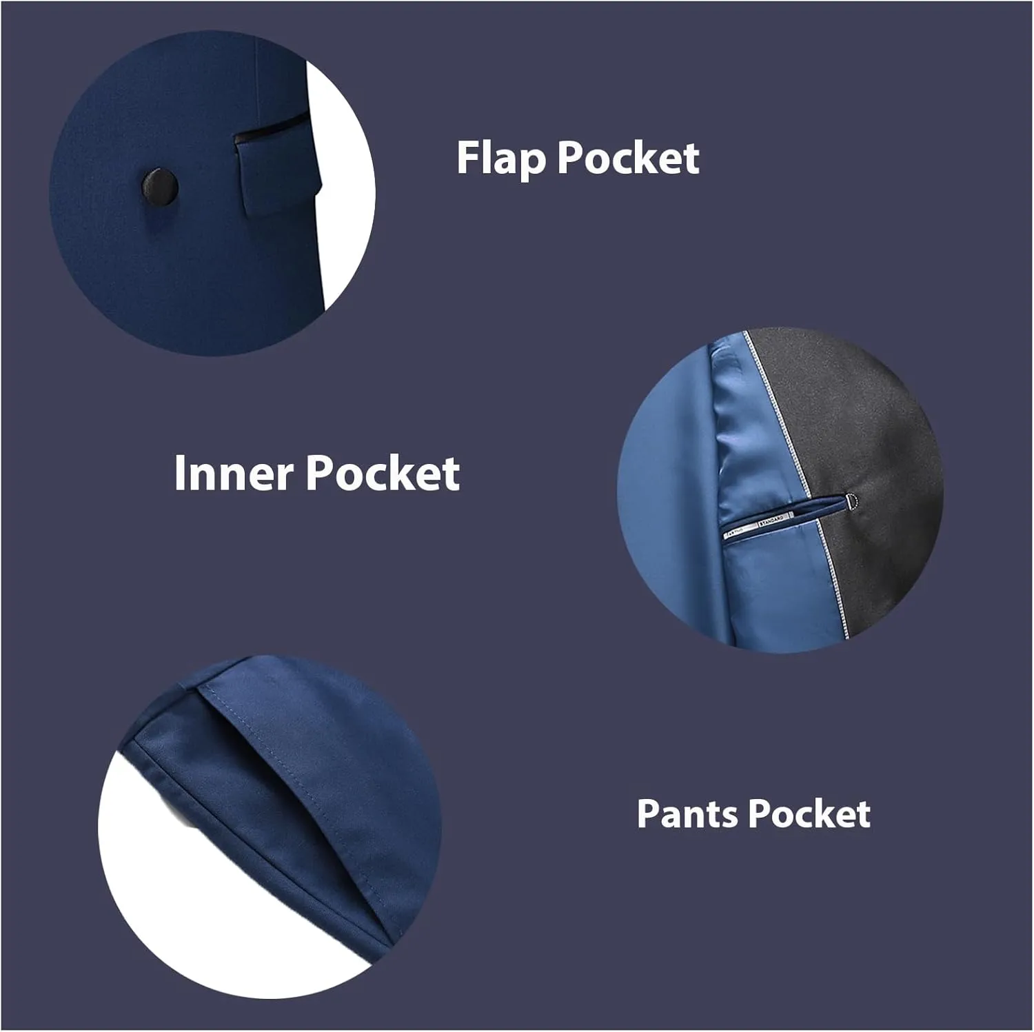 Rogers & Morris Tuxedo Suits for Men Solid 2 Piece Regular Fit Formal Set Peak Lapels Double Breasted Jacket and Pants
