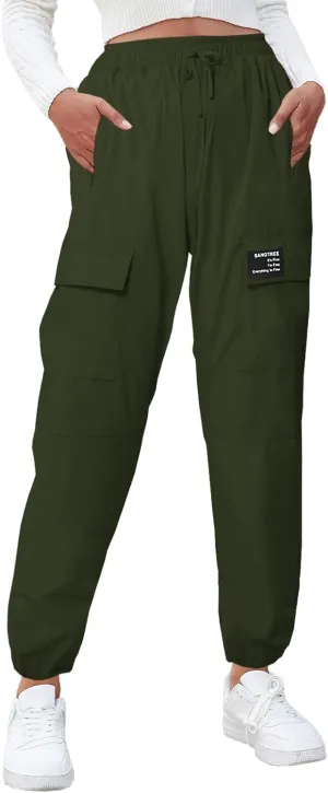 SANGTREE Girls & Women's Waterproof Outdoor Casual Cargo Jogger Pants