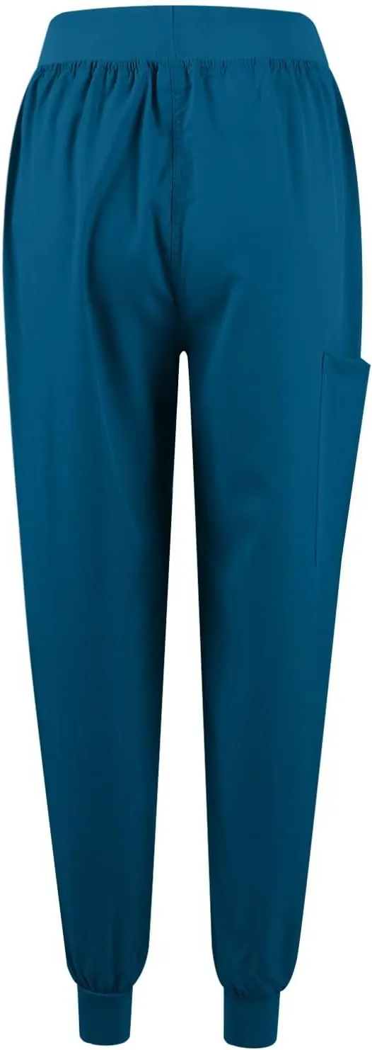 Scrub Sets for Woman 2025 Essential Jogger Scrub Set Nursing Uniform Stretch V-Neck Top & Drawstring Cargo Pants