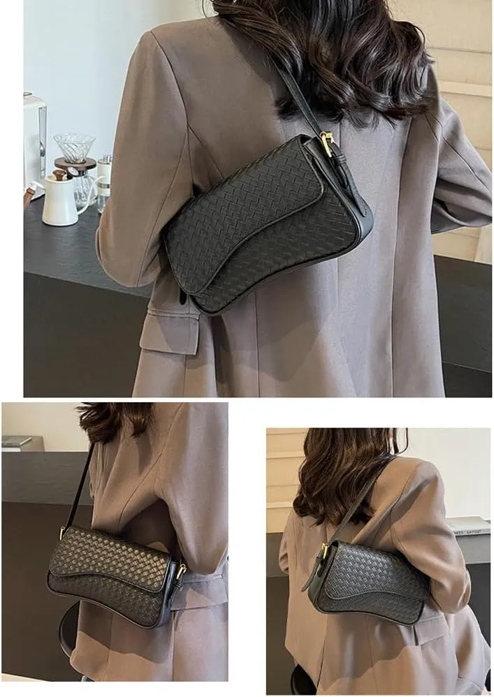 Shoulder Bag for Women VeganLeather Hobo Handbags Clutch Purse Retro Vegan Leather Handbags