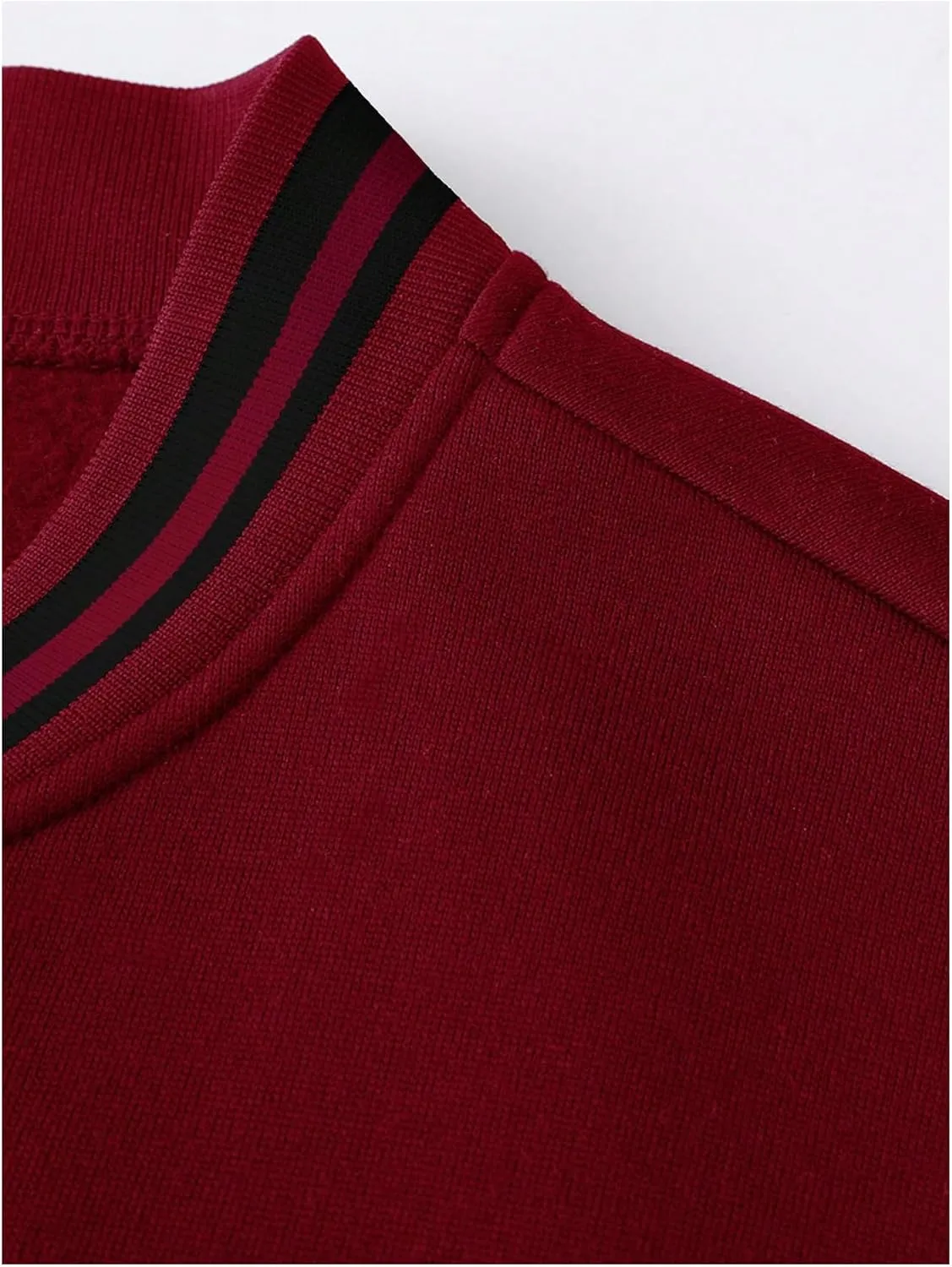 SOLY HUX Men's Tracksuit 2 Piece Outfits Color Block Letter Graphic Long Sleeve Varsity Jacket and Pants Set