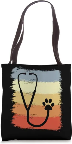 Stethoscope Drawing Veterinary Doctor Vet Veterinarian Tote Bag