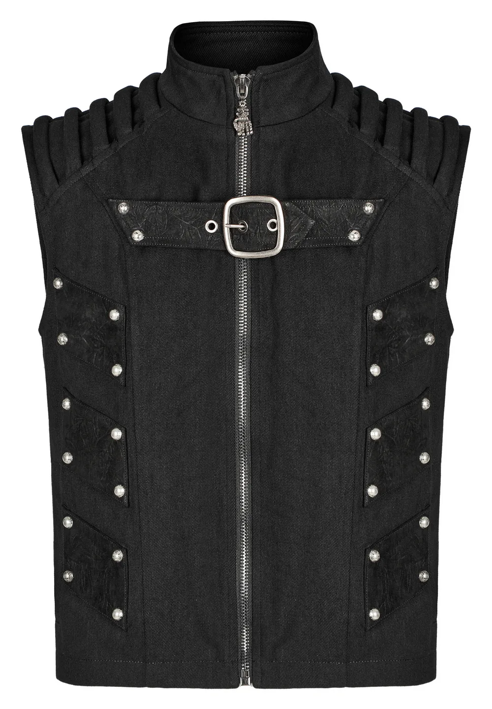 Studded Black Punk Vest - Urban Gothic Gear