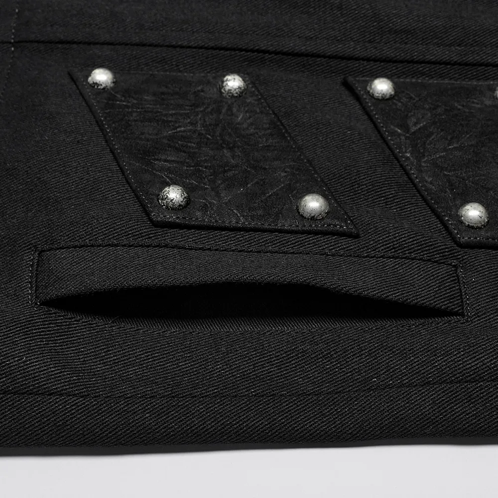 Studded Black Punk Vest - Urban Gothic Gear