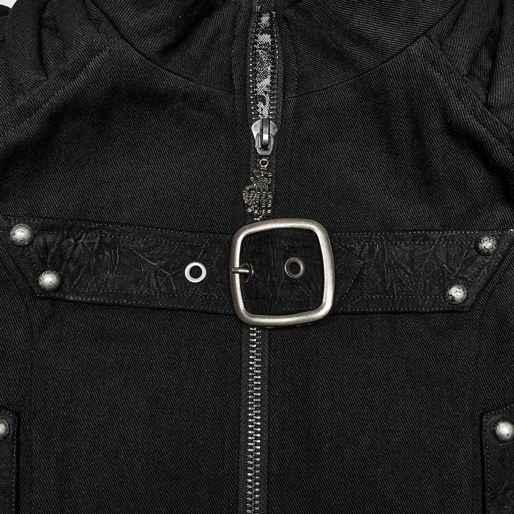 Studded Black Punk Vest - Urban Gothic Gear