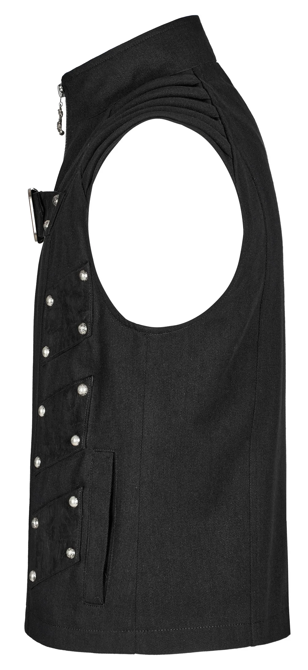 Studded Black Punk Vest - Urban Gothic Gear