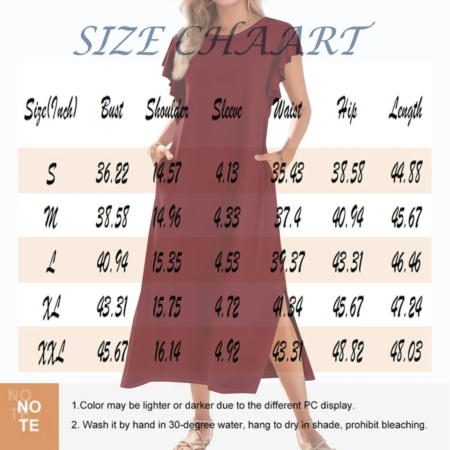 Summer Dresses for Women 2025 Floral Print Ruffle Sleeve Beach Dress Loose Casual Split Long Dress with Pockets