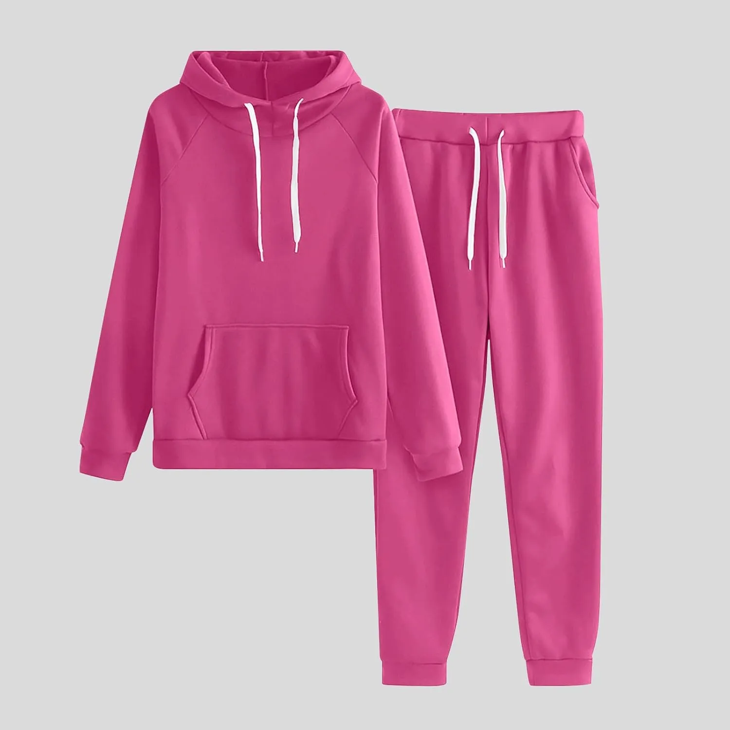 Sweatsuits Women 2 Piece Outfit,Oversized Hoodies Tops Baggy Sweatpants with Pockets Y2K Fall Winter Tracksuit Sets