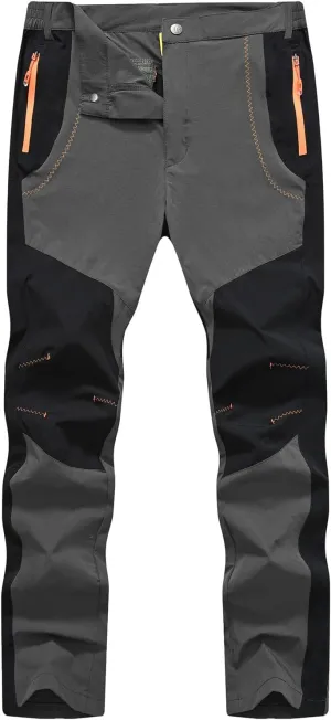 TBMPOY Men's Hiking Work Cargo Pants Lightweight Waterproof Quick Dry Outdoor Mountain Pant Fishing Camping