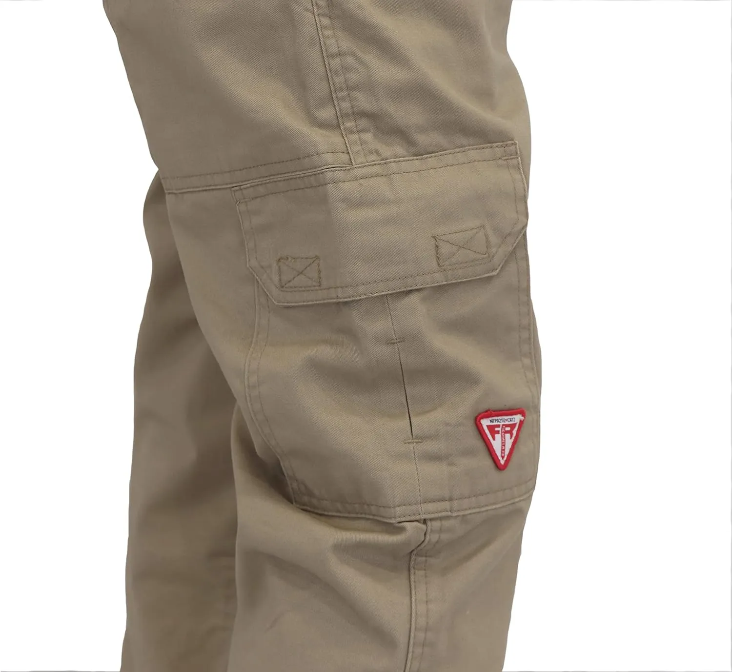 TICOMELA FR Pants for Men Flame Resistant Cargo Pants Lightweight 100% Cotton NFPA2112 7.5oz Elastic Waist Pants