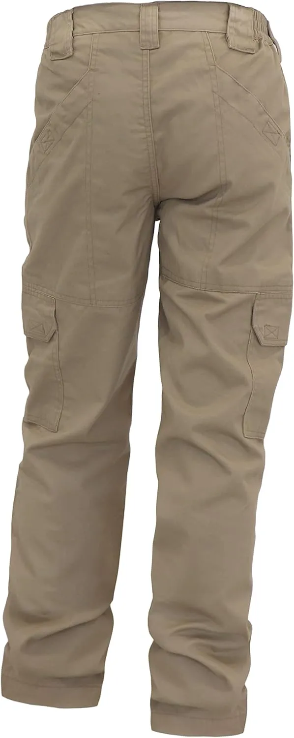 TICOMELA FR Pants for Men Flame Resistant Cargo Pants Lightweight 100% Cotton NFPA2112 7.5oz Elastic Waist Pants