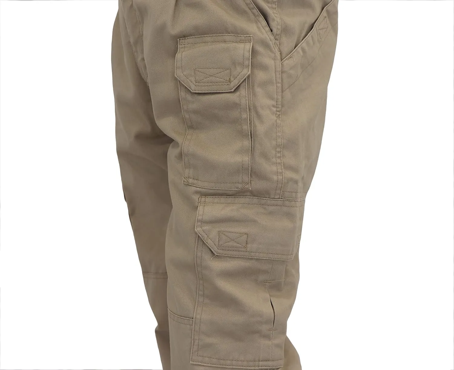 TICOMELA FR Pants for Men Flame Resistant Cargo Pants Lightweight 100% Cotton NFPA2112 7.5oz Elastic Waist Pants