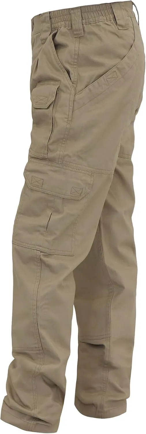 TICOMELA FR Pants for Men Flame Resistant Cargo Pants Lightweight 100% Cotton NFPA2112 7.5oz Elastic Waist Pants
