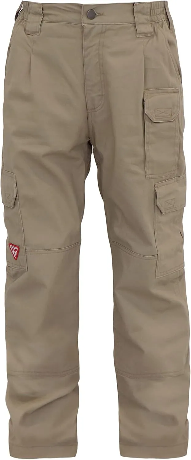TICOMELA FR Pants for Men Flame Resistant Cargo Pants Lightweight 100% Cotton NFPA2112 7.5oz Elastic Waist Pants