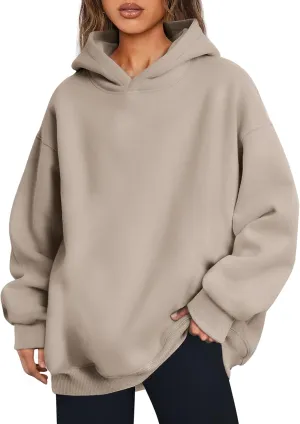 Trendy Queen Womens Oversized Hoodies Fleece Hooded Sweatshirts Casual Pullover Fall Winter Outfits Long Sleeve Tops 2025