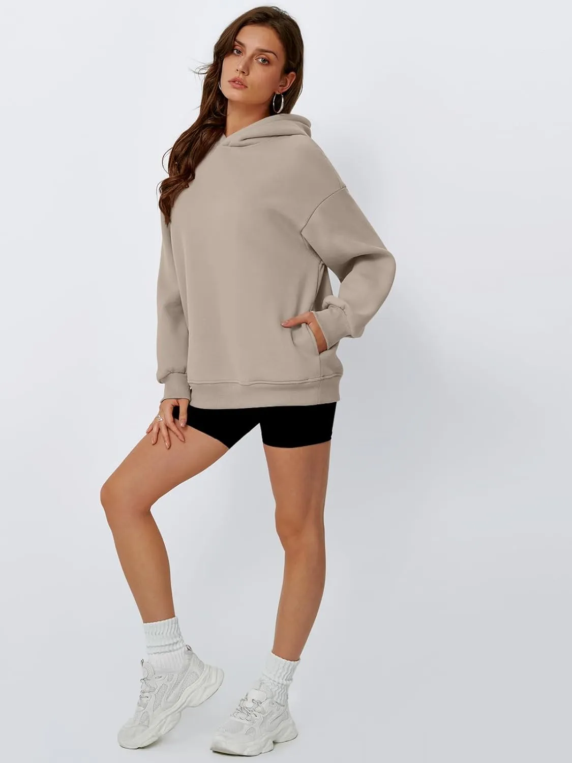 Trendy Queen Womens Oversized Hoodies Fleece Hooded Sweatshirts Casual Pullover Fall Winter Outfits Long Sleeve Tops 2025