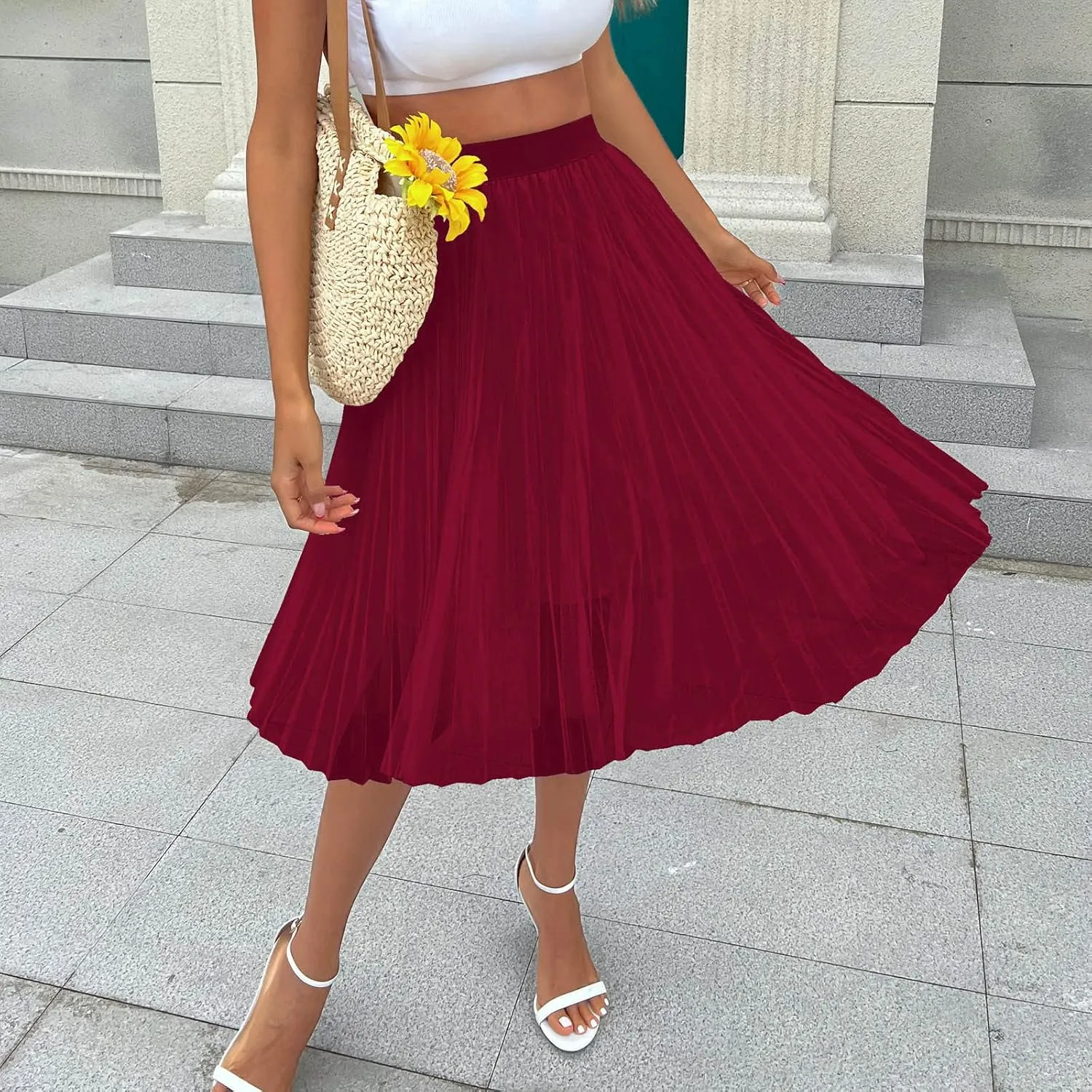 Tulle Skirts for Women Knee Length Long Adult Layered Short Prom Party Midi Skirt Tan Cotton Skirt