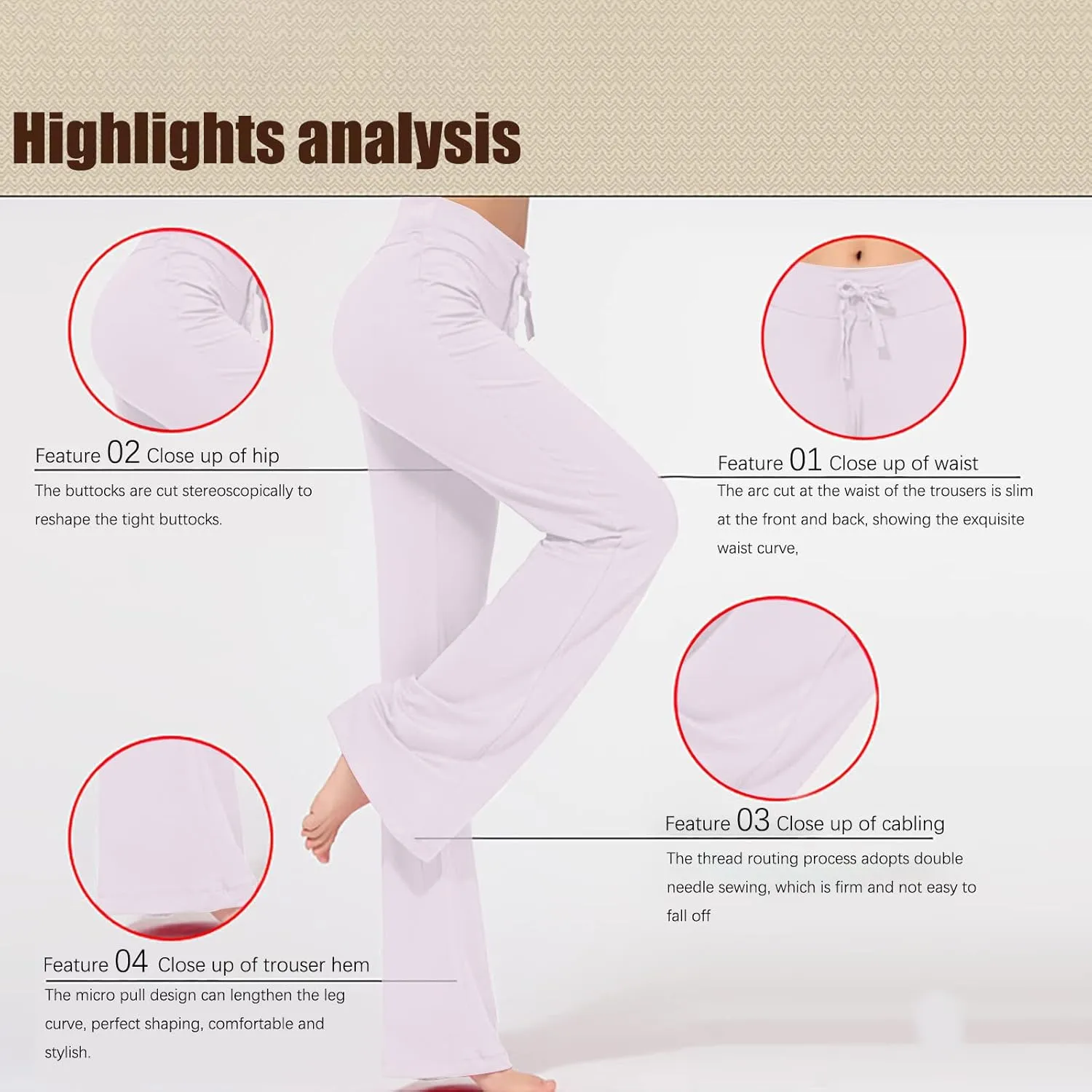 Uillui Wide Leg Pants for Women Casual Loose Yoga Sweatpants Comfy Palazzo Lounge Flowy Pant High Waist Capri Slacks Trouser